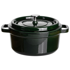 Кокотниця чавунна емальована 2,5 л, малахіт HP-FLG-9 green