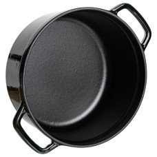 Кокотниця чавунна емальована 2,5 л, малахіт HP-FLG-9 green