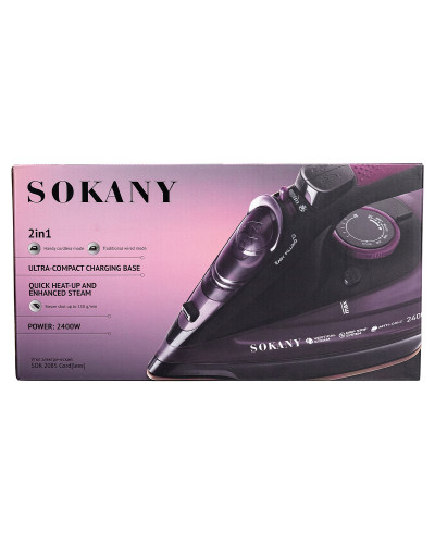 Праска бездротова для одягу SOKANY професійна парова 2400 Вт HP-UR-2