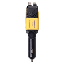 Автомобільний зарядний пристрій MECHA з висувними кабелями та портами USB/Type-C Жовтий HP-A1Y