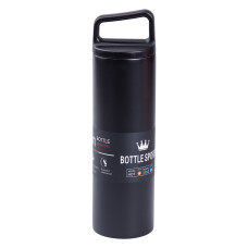 Термос металевий 500 мл з нержавіючої сталі Bottle Sport з ручкою чорний HPGM5009B