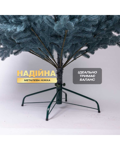 Ялинка штучна лита 1.8 м Буковельська блакитна