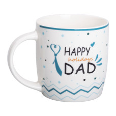 Кружка керамічна з написами 450 (мл) Happy holidays dad RX-N240278HD