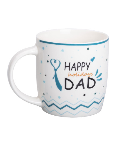 Кружка керамічна з написами 450 (мл) Happy holidays dad RX-N240278HD