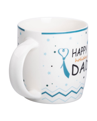 Кружка керамічна з написами 450 (мл) Happy holidays dad RX-N240278HD