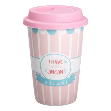 Склянка керамічна 420 (мл) з силіконовою кришкою I have the best mom RX-N240288HM