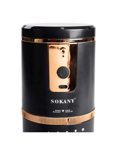 Кавомолка акумуляторна 1200 mAh USB автоматична 250 мл для дрібного помолу Sokany SK-04026