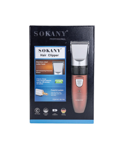 Машинка для стрижки волосся Sokany 4 насадки на акумуляторі SK-749