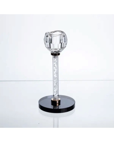 Скляний свічник Crystal Pillar 17 см на стіл декоративний HP-7-27