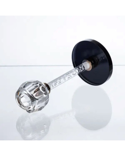 Скляний свічник Crystal Pillar 17 см на стіл декоративний HP-7-27