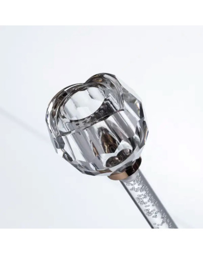 Скляний свічник Crystal Pillar 17 см на стіл декоративний HP-7-27