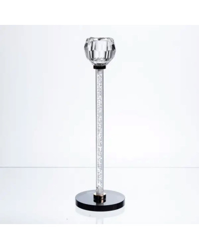Підсвічник скляний Crystal Pillar 27 см на круглій основі HP-7-25