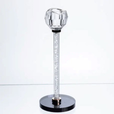 Скляний свічник Crystal Pillar 22см на стіл високий декоративний HP-7-26