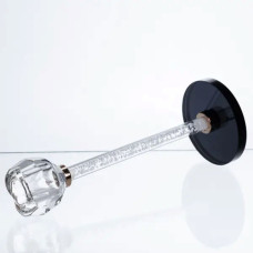Скляний свічник Crystal Pillar 22см на стіл високий декоративний HP-7-26
