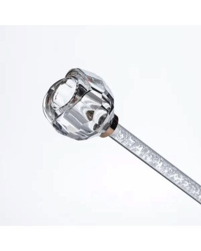 Скляний свічник Crystal Pillar 22см на стіл високий декоративний HP-7-26