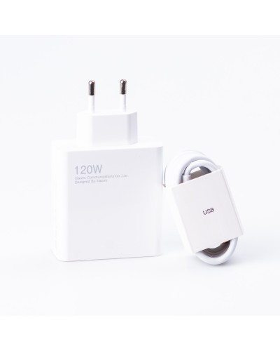 Зарядний пристрій Xiaomi 120 Вт адаптер USB-A із кабелем Type-C