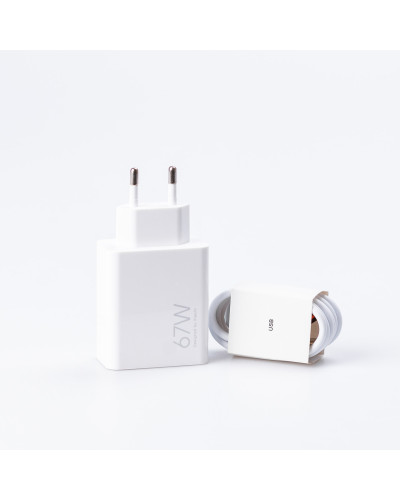 Адаптер Xiaomi 67 Вт зарядний пристрій USB-A з кабелем Type-C