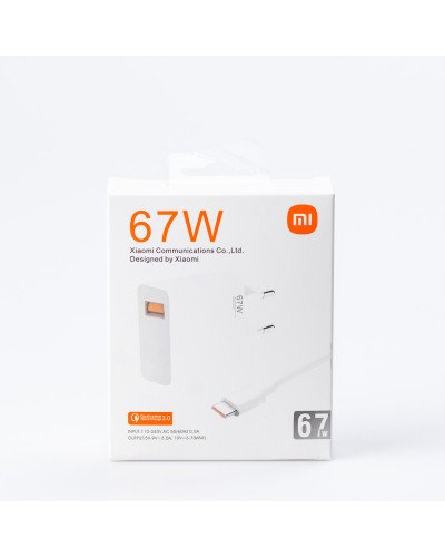 Адаптер Xiaomi 67 Вт зарядний пристрій USB-A з кабелем Type-C