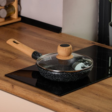 Алюмінієва каструля Marble з антипригарним покриттям 1 літр Ø 20 см Black MGC