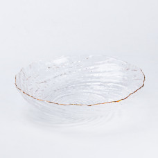 Салатниця скляна глибока 25 х 25 см прозора піала
