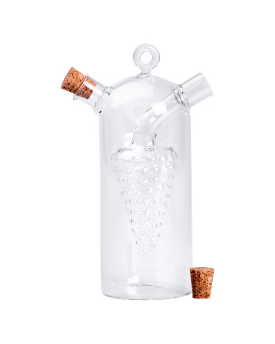 Пляшка для олії та оцту 2 в 1 подвійна пляшка для оливкової олії та оцту 380 мл скло HP-34-12