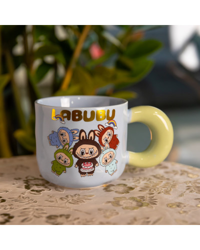 Чашка порцелянова Labubu Bring Joy 400 (мл) подарункова кружка прикольна чашка для дітей на подарунок FM-22C