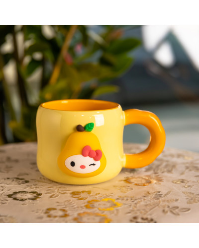 Чашка порцелянова з магнітом Sanrio 400 (мл) подарункова кружка прикольна чашка для дітей на подарунок Бежевий FM-37A