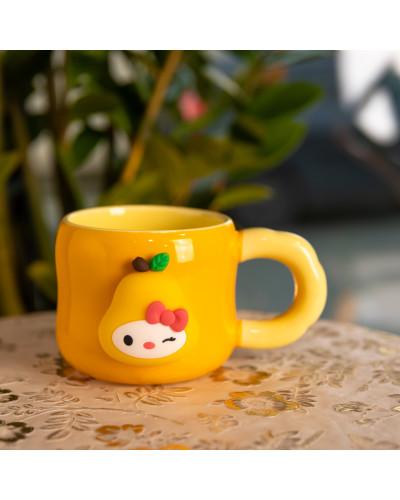 Чашка порцелянова з магнітом Sanrio 400 (мл) подарункова кружка прикольна чашка для дітей на подарунок Помаранчевий FM-37B