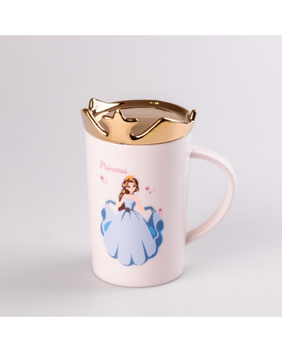 Чашка керамічна 400 мл Princess з кришкою Білий