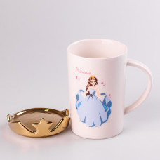 Чашка керамічна 400 мл Princess з кришкою Білий