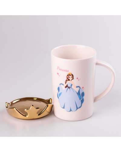 Чашка керамічна 400 мл Princess з кришкою Білий