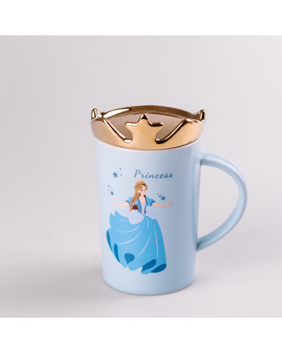 Чашка керамічна 400 мл Princess з кришкою Блакитний