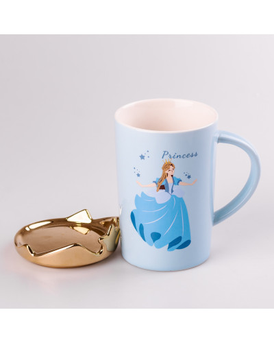 Чашка керамічна 400 мл Princess з кришкою Блакитний
