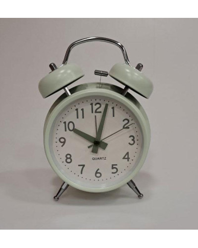 Годинник будильник Clock на батарейці АА настільний годинник з будильником