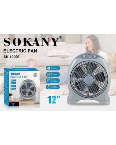 Електричний настільний вентилятор Sokany Electric Fan 5 лопатей 3 швидкості вентилятор настільний