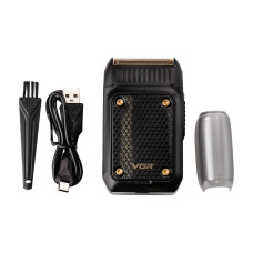 Професійна акумуляторна електробритва з USB-триммером для сухого гоління VGR