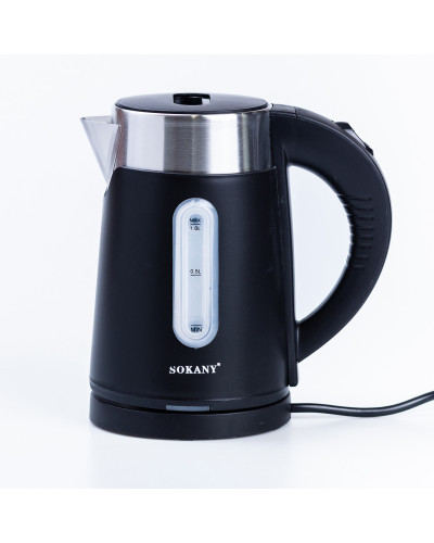 Електрочайник на 1 л Sokany Water Kettle з автоматичним відключенням 1200 Вт чайник нержавейка