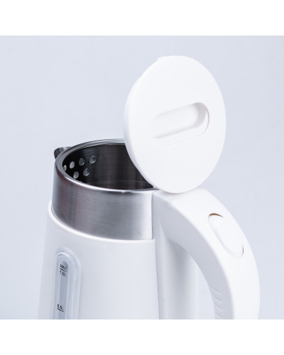 Електрочайник на 1 л Sokany Water Kettle з автоматичним відключенням 1200 Вт чайник нержавейка Білий