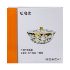 Емальована миска з кришкою 5,5 л Велика кухонна миска