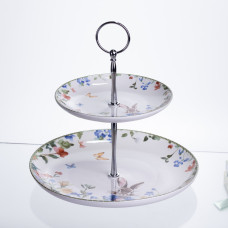 Етажерка Garden Rabbits порцелянова для фруктів та десертів 23*24 см HP-7323-6