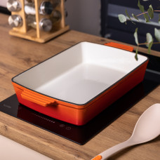 Форма для запікання чавунна 3 л, помаранчевий Yiwu HP-FLG-16 ORANGE