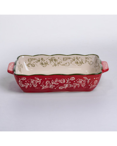 Форма для випікання Vintage 23×14×5 (см) прямокутна форма для випікання в духовці з ручками Червона HM05-09