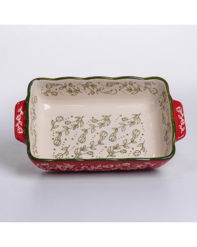 Форма для випікання Vintage 23×14×5 (см) прямокутна форма для випікання в духовці з ручками Червона HM05-09