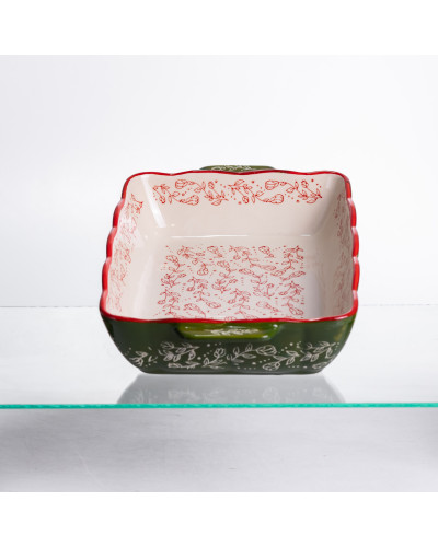 Форма для запікання Vintage 33×21×5.5 (см) прямокутна з ручками Зелена HM05-11