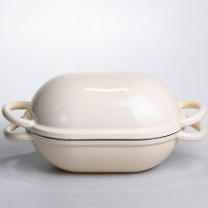 Форма-жаровня для хліба чавунна емальована 1,4 л, бежевий Yiwu HP-FLG-23WHITE