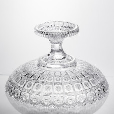 Фруктовниця на ніжці скляна Queen Lace 32 см під кришталь Yiwu HP-34-47
