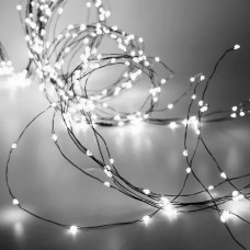 Гірлянда кінський хвіст Роса 10 ниток на 200 LED лампочок світлодіодна мідний провід 2 м по 20 діодів Білий