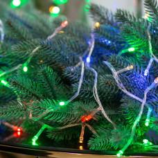 Гірлянда нитка 10м на 200 LED лампочок світлодіодна прозорий провід 8 режимів