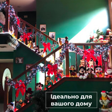 Гірлянда нитка 10м на 200 LED лампочок світлодіодна прозорий провід 8 режимів