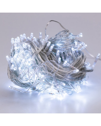 Гірлянда нитка 16м на 300 LED лампочок світлодіодна прозорий провід 8 режимів Білий Гірлянда нитка 16м на 300 LED лампочок світлодіодна прозорий провід 8 режимів Білий